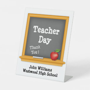 Teacher Day, Thank You ! Pedestal Sign