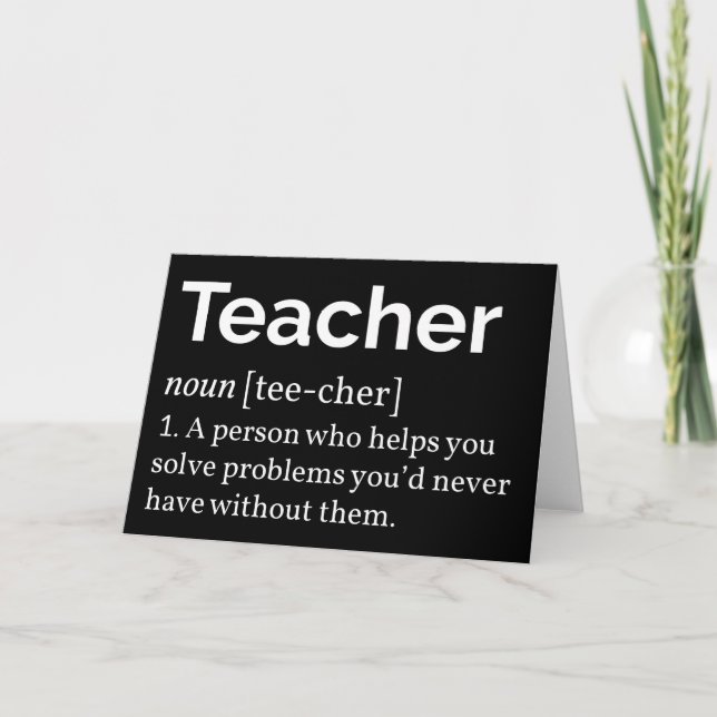 Teacher Definition Card (Front)