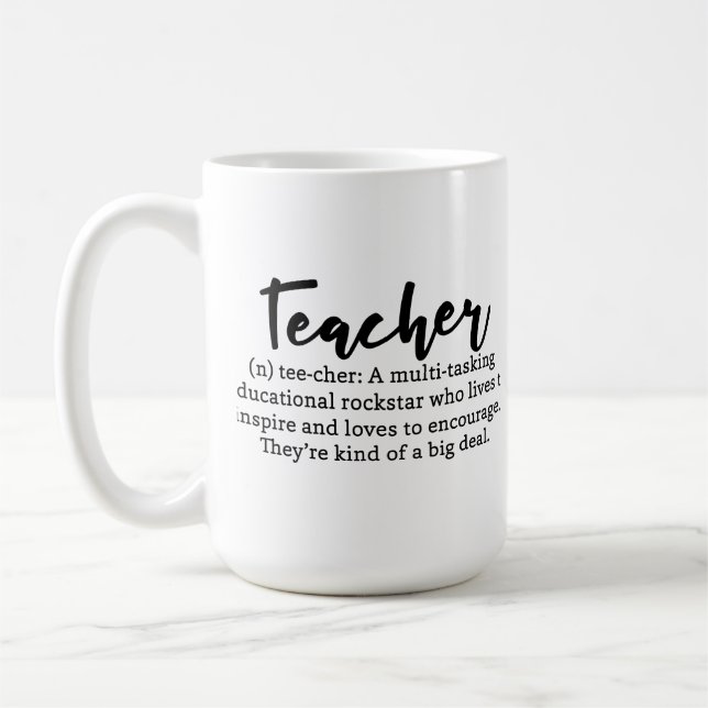 Teacher definition coffee mug (Left)