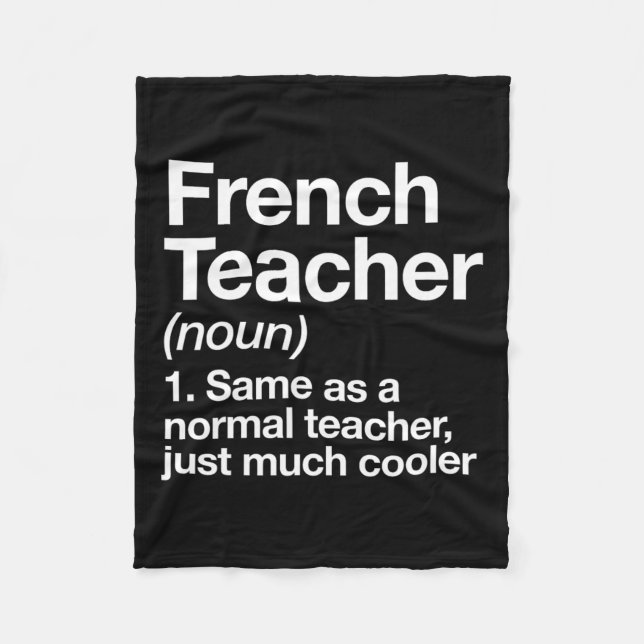 Teacher Definition Fun Back To School First Day  Fleece Blanket (Front)