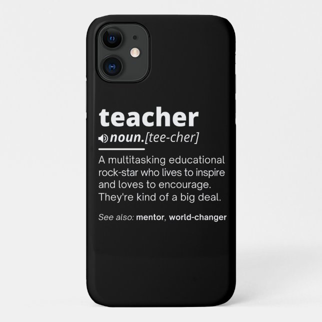 Teacher Definition - Funny Teaching School Teacher Case-Mate iPhone Case (Back)