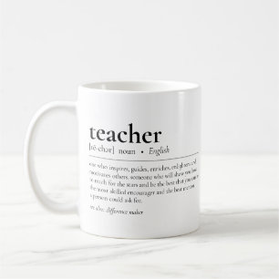 Teacher Definition Modern Quote Appreciation Coffee Mug