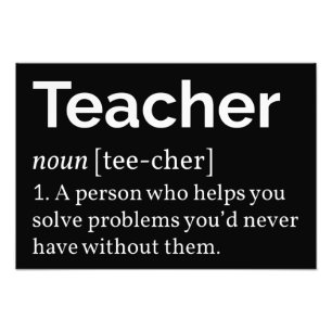 Teacher Definition Photo Print