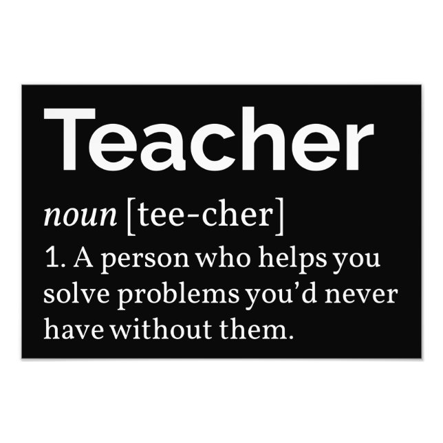 Teacher Definition Photo Print (Front)