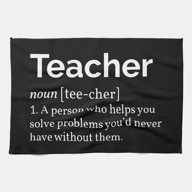 Teacher Definition Tea Towel (Horizontal)