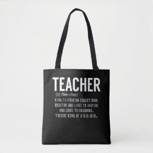 Teacher Definition Teacher Appreciation Tote Bag