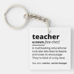 teacher definition, teacher definition funny T-Sh Key Ring