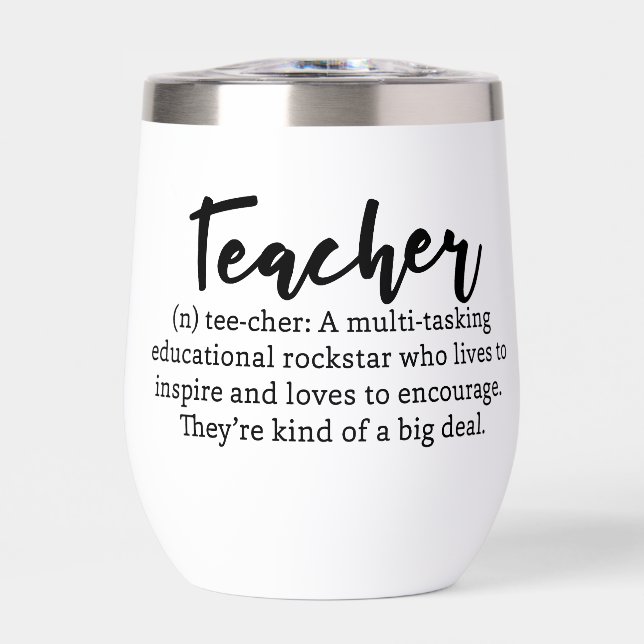 Teacher Definition Wine Tumbler (Front)