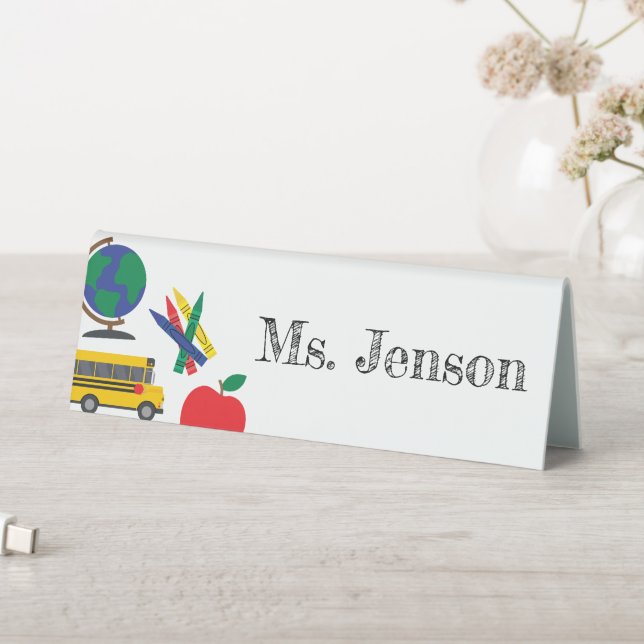 Teacher Desk Name Plate Sign (In SItu (Table))