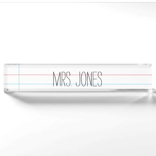 Teacher - Desk Nameplate (Customise) (Front)