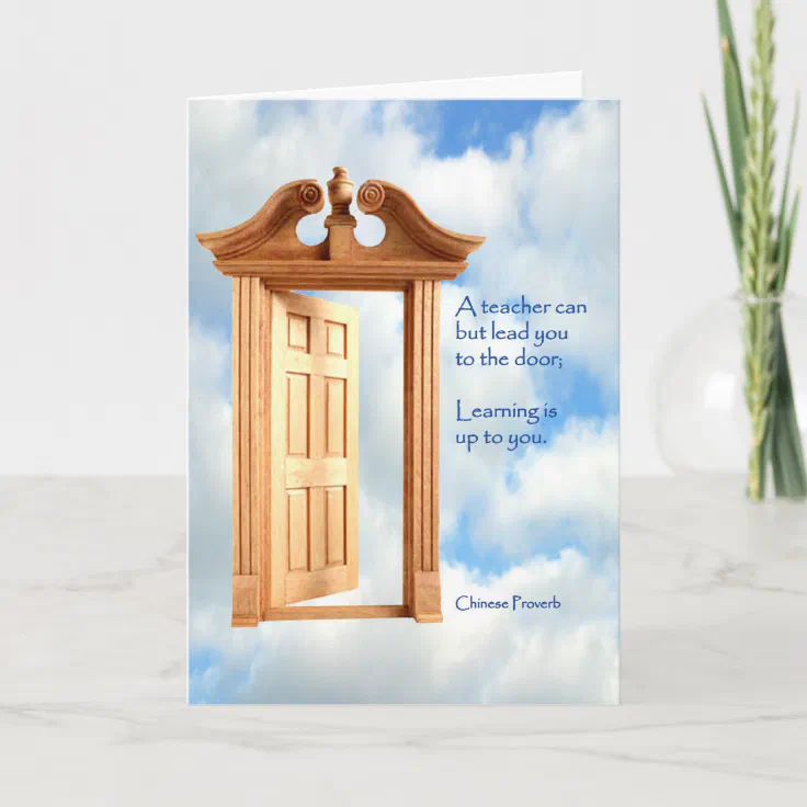 Teacher Door Thank You Card | Zazzle