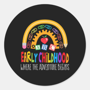 Teacher Early Childhood Education Preschool Head S Classic Round Sticker