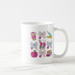 Teacher Easter Coquette Bow Bunny Happy Easter Wom Coffee Mug