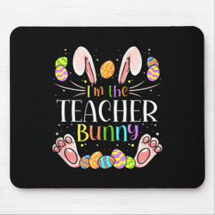Teacher Easter Matching Family Party Bunny Face Co Mouse Pad