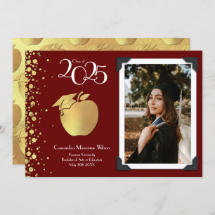 Teacher Education Gold Graduation Announcement