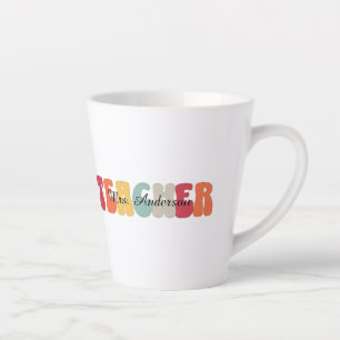 Teacher-Education-Teaching-Retro-Funny Latte Mug