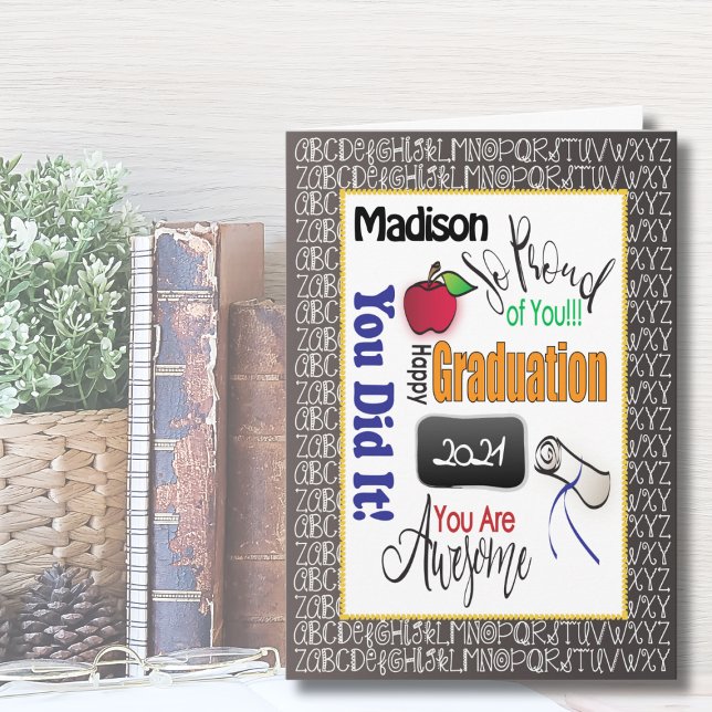 Teacher Educator Graduation Modern Congratulations Card (Creator Uploaded)