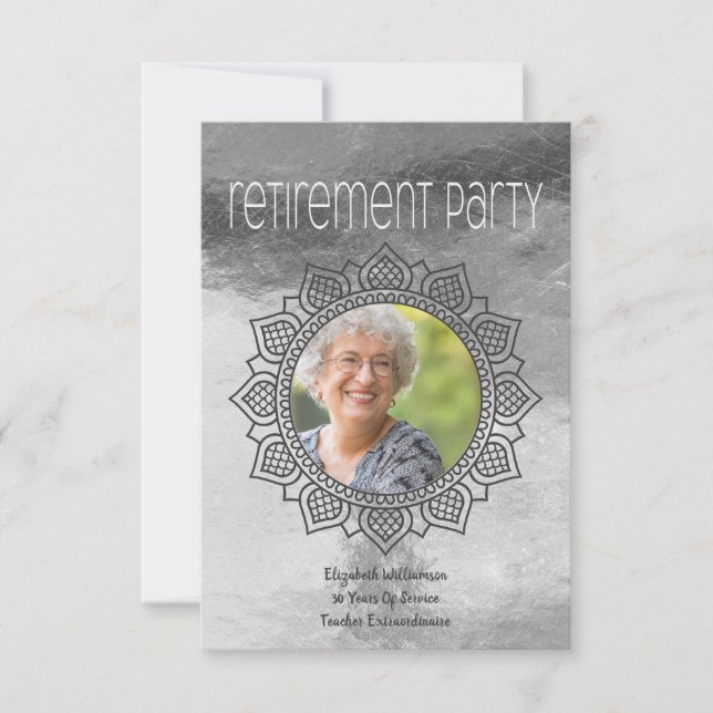 Teacher Educator Retirement Photo Party Announcement (Front)