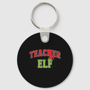 Teacher Elf Christmas Family Matching Group Xmas T Key Ring
