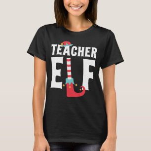 Teacher Elf Cute Funny Christmas Costume T-Shirt