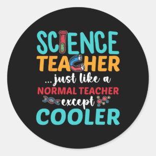 Teacher Except Cooler Back To School Science Cl  Classic Round Sticker