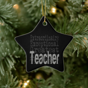 Teacher Extraordinaire Ceramic Ornament