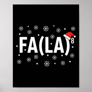 Teacher Fa(la) 8 Funny Holiday Music Teacher Chris Poster