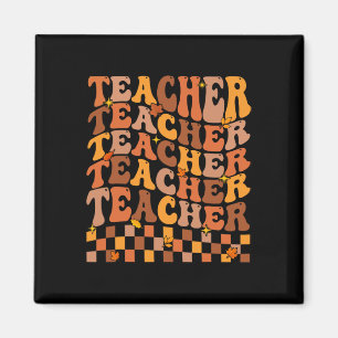 Teacher Fall Autumn Vibes Back To School Maple Lea Magnet