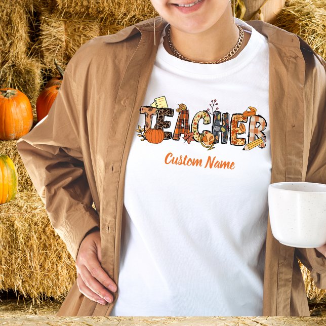 Teacher Fall Items Customisable T-Shirt (Creator Uploaded)
