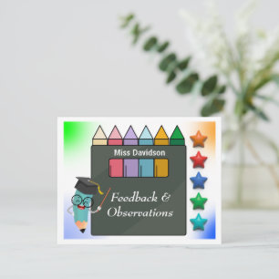 Teacher Feedback Comment to Student Card