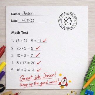 Teacher Feedback Stamp – “Out of This World Work!