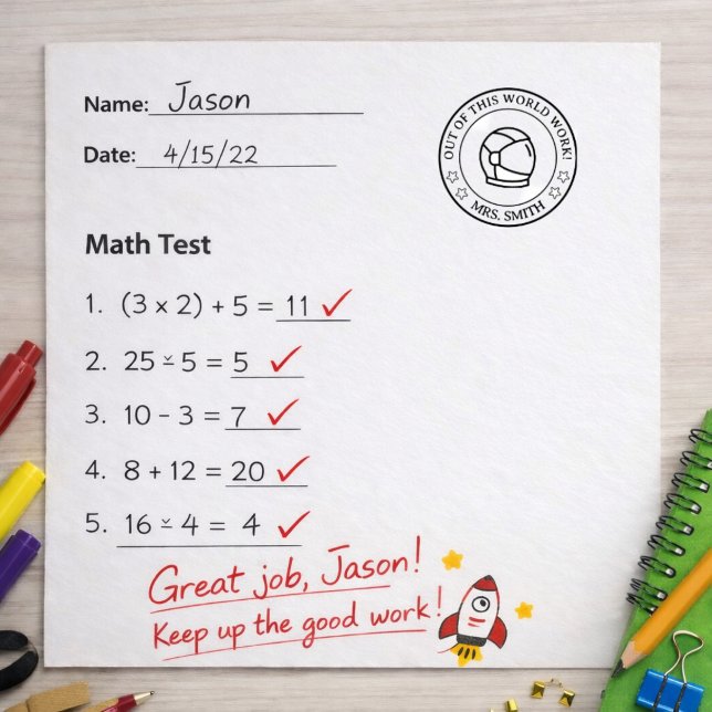 Teacher Feedback Stamp – “Out of This World Work!  (Creator Uploaded)