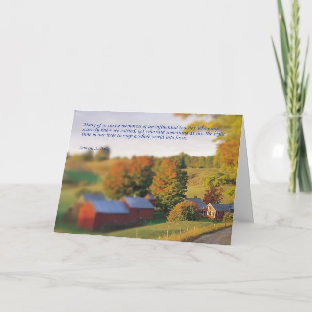 Teacher Focus Thank You Card (Front)