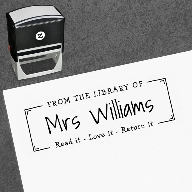 Teacher from the library of bookplate self-inking stamp (Teacher from the library of bookplate self-inking stamp)