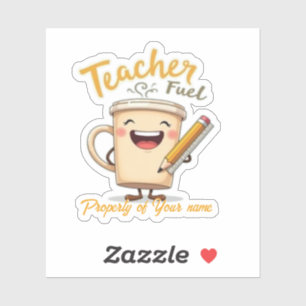 Teacher Fuel Funny Coffee Cup Design