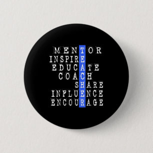 Teacher Funny Mentor Coach Gift For School Staff 6 Cm Round Badge