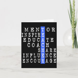 Teacher Funny Mentor Coach Gift For School Staff Card