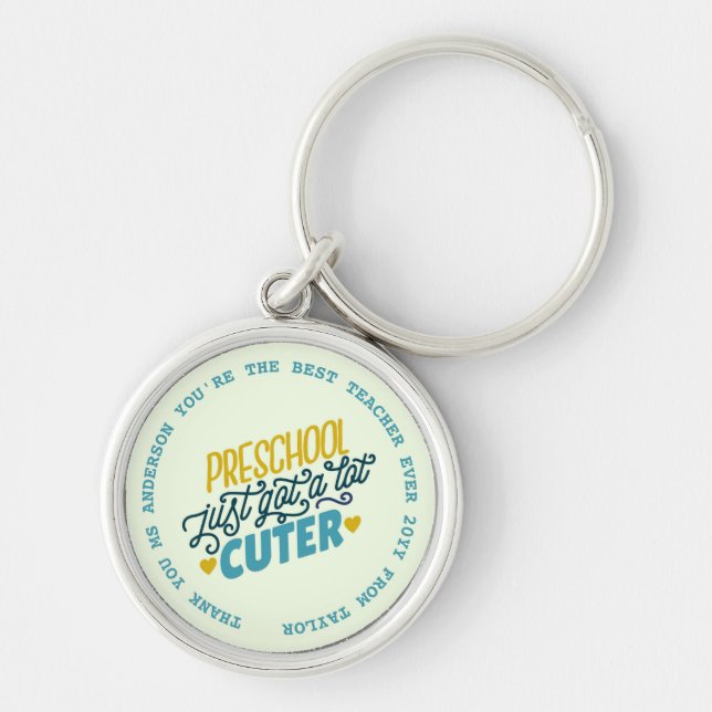 TEACHER - Funny Quotes - Add Name to personalise Key Ring (Front)