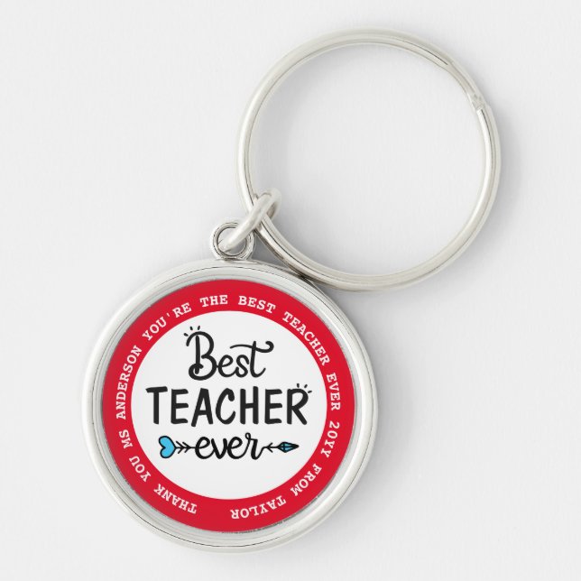 TEACHER - Funny Quotes - Add Name to personalise Key Ring (Front)