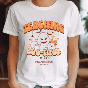 Teacher Ghost Halloween - Teaching Boo-tiful Minds T-Shirt