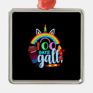Teacher Gift   100 Days Gall Metal Ornament
