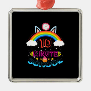 Teacher Gift 10 Minute School Metal Ornament