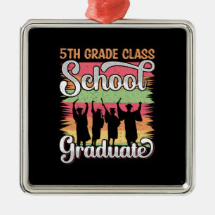 Teacher Gift 5th Grade Class School Graduate Metal Ornament