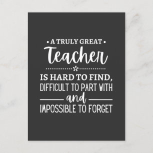 teacher Gift, A Truly Great Teacher Postcard