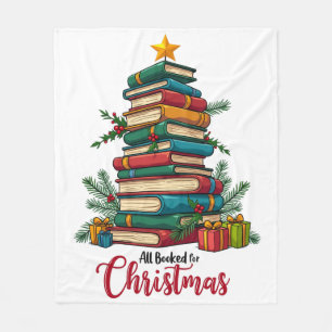 Teacher Gift All Booked For Christmas Fleece Blanket