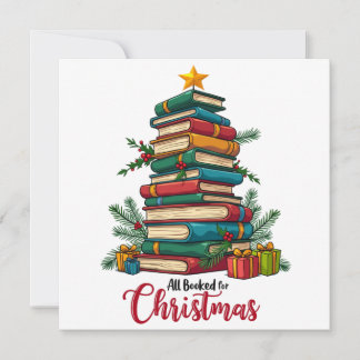 Teacher Gift | All Booked For Christmas Invitation