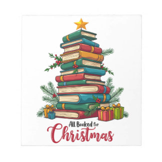 Teacher Gift | All Booked For Christmas Notepad