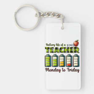 Teacher Gift Battery Life Of A Teacher Key Ring