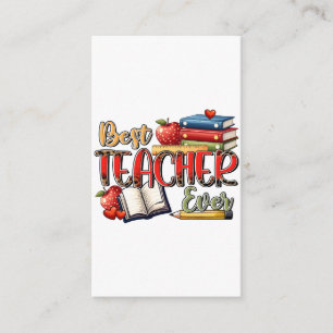 Teacher Gift Best Teacher Ever Enclosure Card