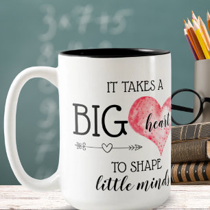 Teacher Gift   Big Heart Quote Custom Two-Tone Coffee Mug